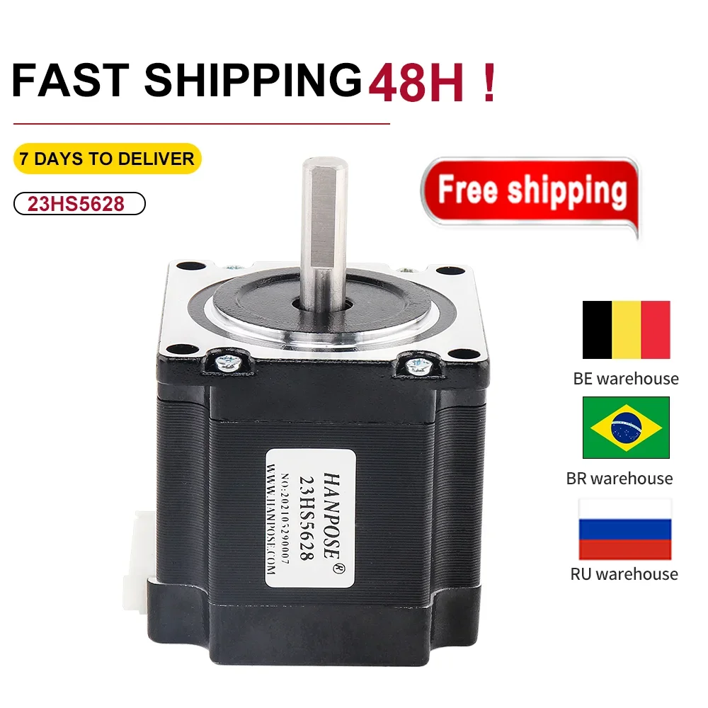 Nema23 Stepper Motor 4-lead 165 Oz-in 23HS5628 56mm 2.8A 126N.CM 57 Series motor For 3D Printer Monitor Equipment