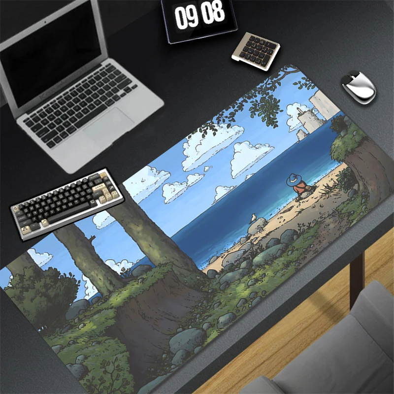 

Милый коврик для мыши, коврик для компьютерной клавиатуры, коврик для мыши с мультяшным изображением волшебника, противоскользящий настольный коврик из натурального каучука, идеальный подарок для подруги, женщины