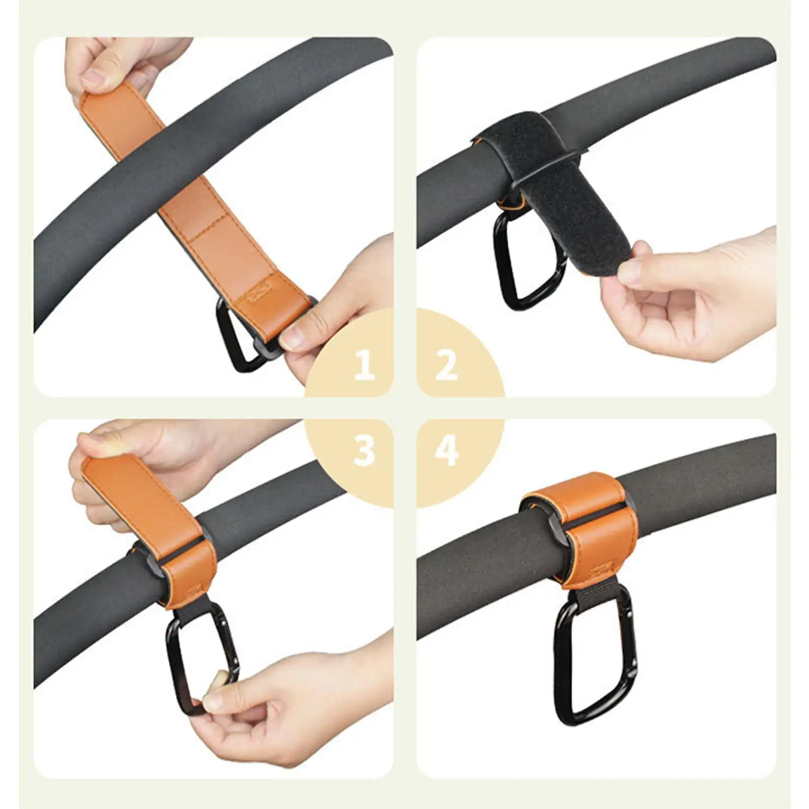 Adjustable Stroller Hook Clips Universal Pram Straps Bag Holder for Baby Cart Accessories