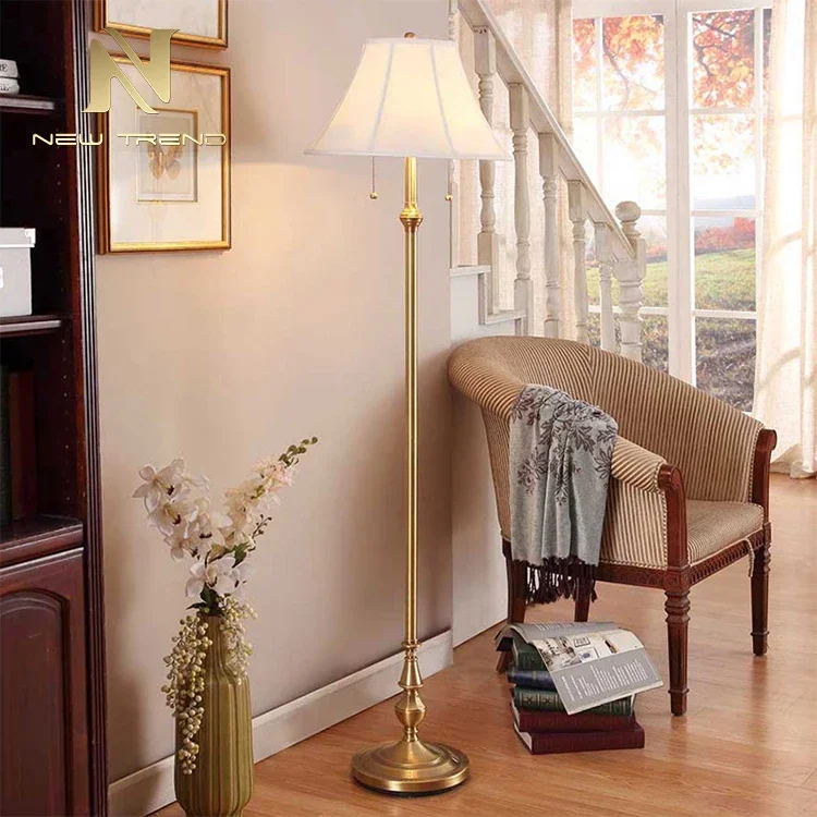 YyhcHome Interior Estilo Moderno Decoração Lâmpada de Pé Metal Latão Led Lâmpada de Piso