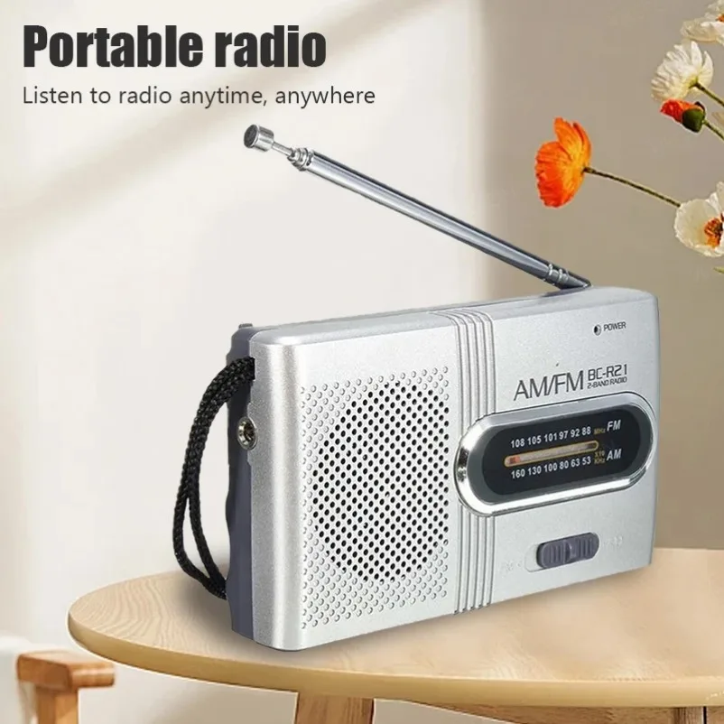 VIKEFON BC-R21 Mini Radio AM FM Battery Operated Portable Radio Best Reception Longest Lasting For Running Walking Home Soundbox image 4