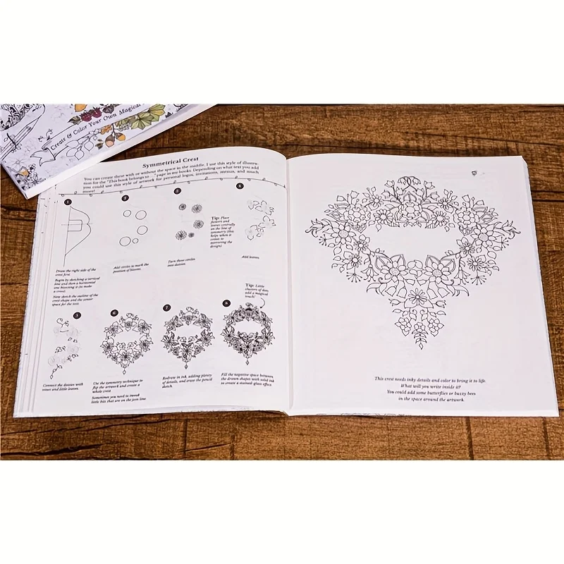 

Ink Wonderland Coloring Book for Adults - Stress Relief Art Book, Amazing Fantasy Designs to Color