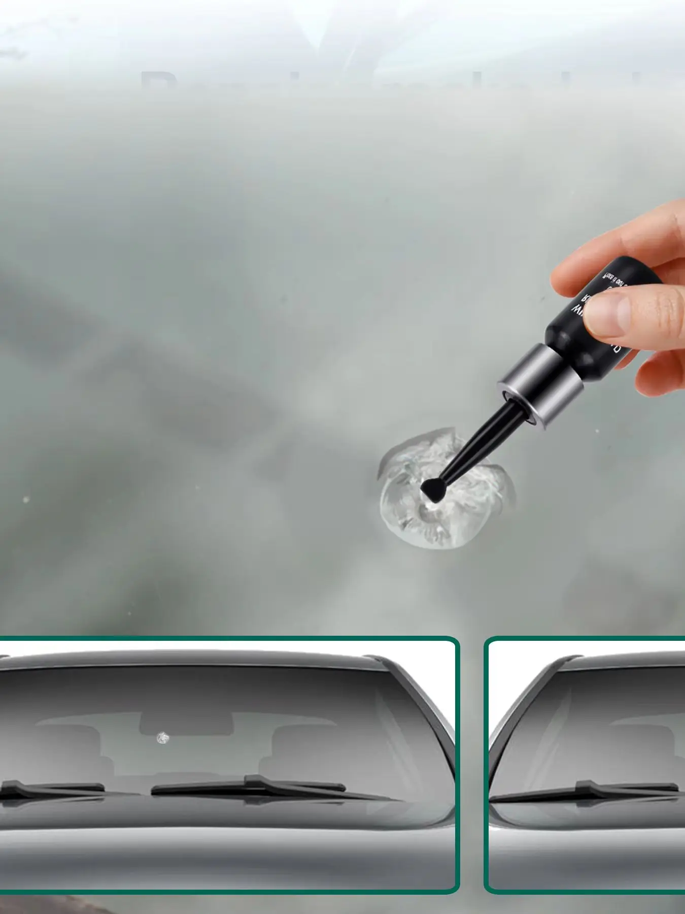 Auto Windschutzscheiben Reparaturset Werkzeug, Auto Windshield Repair Kit, Glas Reparatur Flüssigkeit für Windschutzscheibenrisse 4pcs