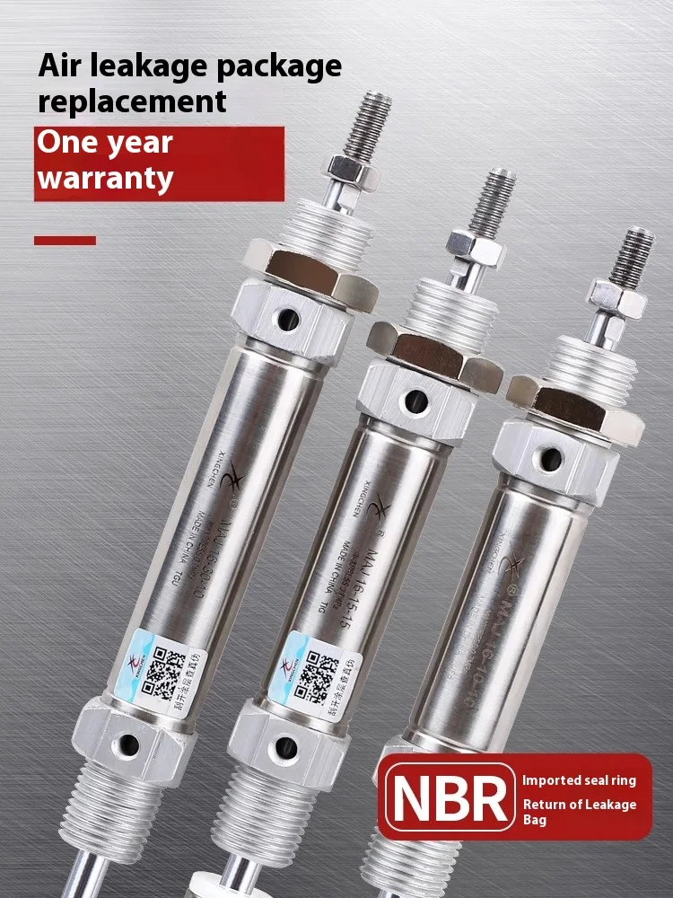 Xingchen 공압 스트로크 조정 가능한 스테인레스 스틸 미니 실린더 MAJ16/20/25/32 - 10-10/16 - 30 - 30S