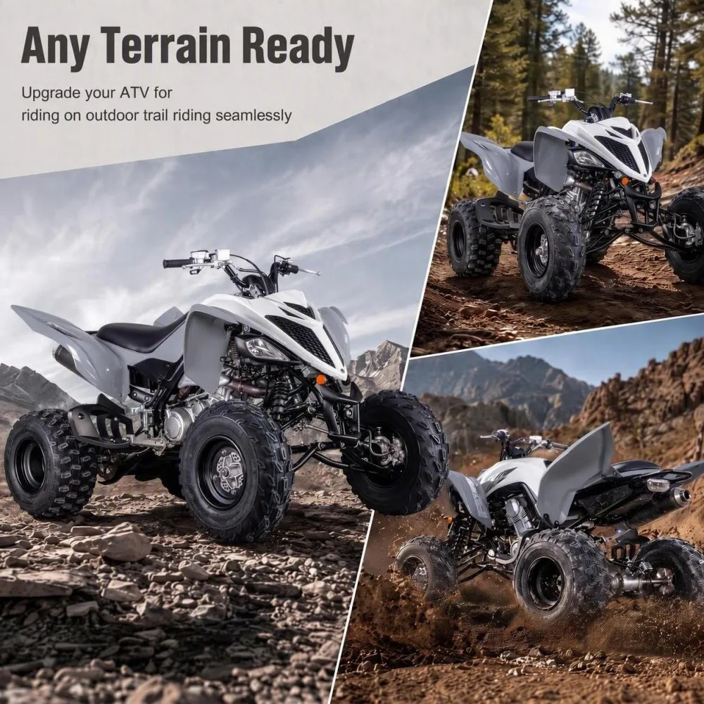 OEM Matte Gray Cocktail White ATV Body Panel Set For Yamaha Raptor 700 2021 2022 2023