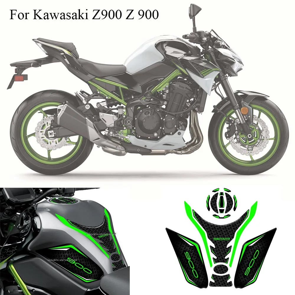 

For Kawasaki Z900 Z 900 Motorcycle Accessories 3D Resin Fuel Tank Pad Sticker Decal Knee Pad Sticker