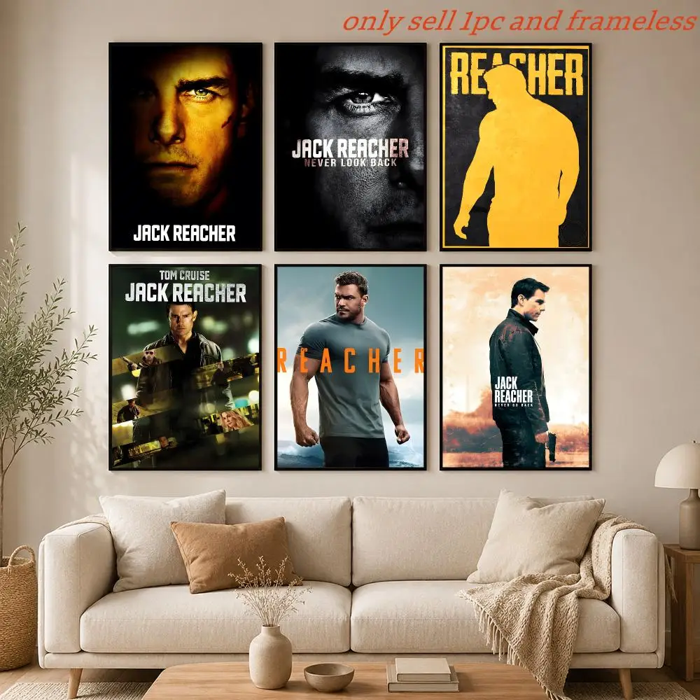 Moive J-Jack Reacher Poster Mural HD Wall Decals For Bedroom Living Room Home Self-Adhesive Decor Gift