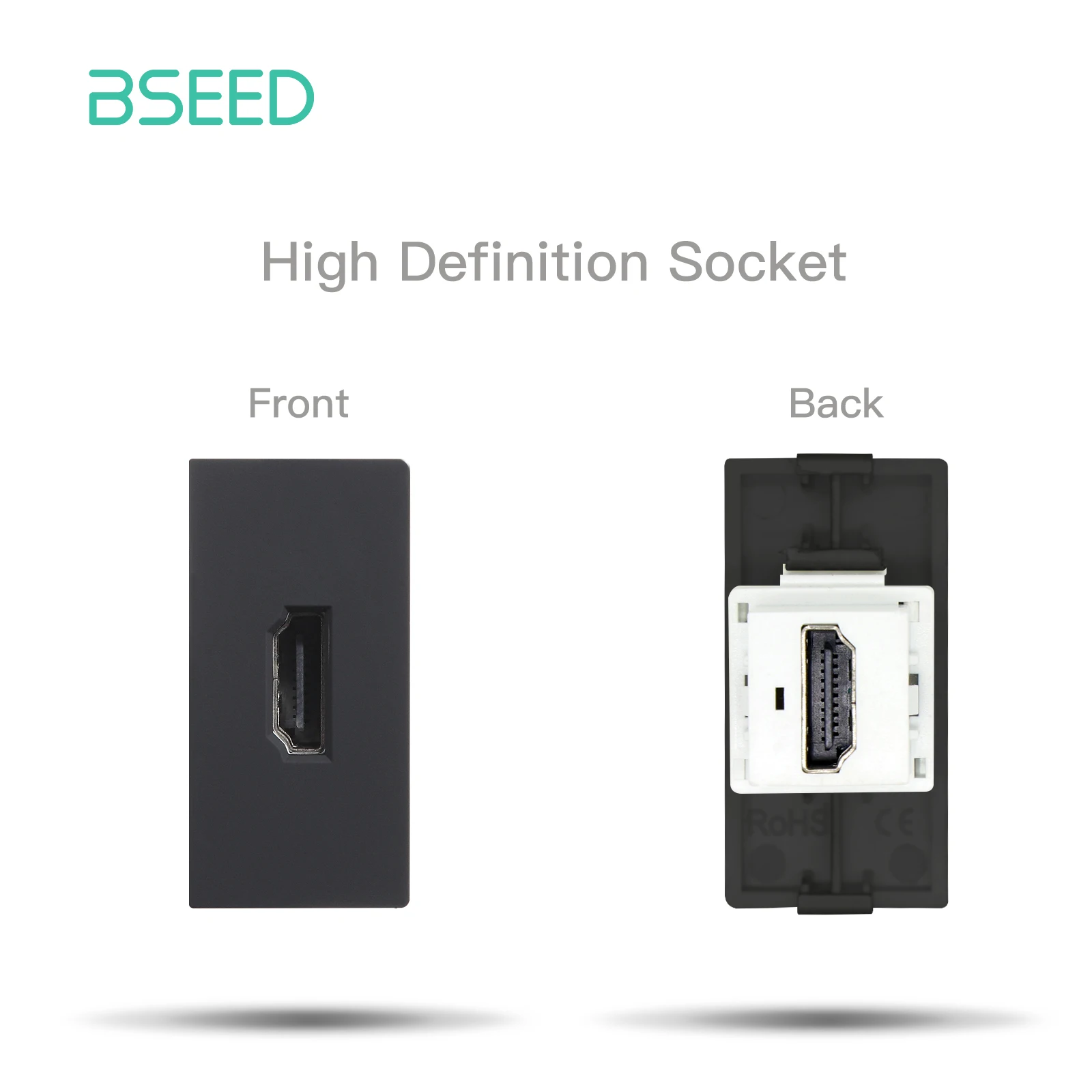 BSEED Glasrahmen EU Standard PIR Sensor Schalter Modul Teil Steckdosen DIY Funktion Dimmer Basis HDMI USB Typ-c Teile