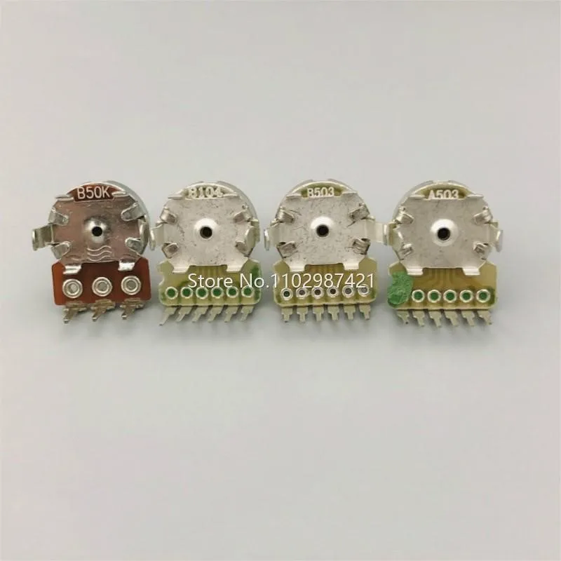 2 Piece BCL-3000 Radio Supporting Volume Potentiometer Single Row 3 Pins 6 Pins B50K A50K B100K Flower Shaft 15MM