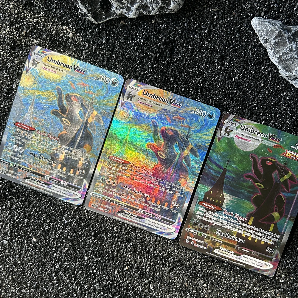 Diy PTCG Hochwertige Sammelkarten Umbreon Vmax Flash Card Diy Self Made Classic Game Anime Collection Card Geschenkspielzeug