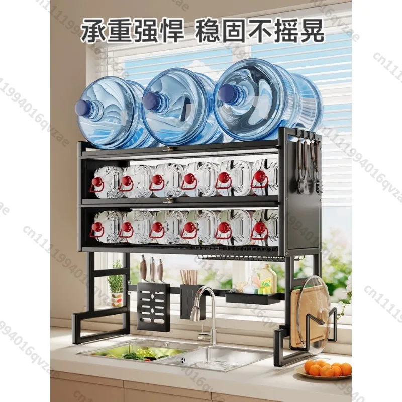 Kitchen Shelf Dish Drain Rack Above Sink Multi-layer Cupboard Countertop Multifunctional Storage Shelf