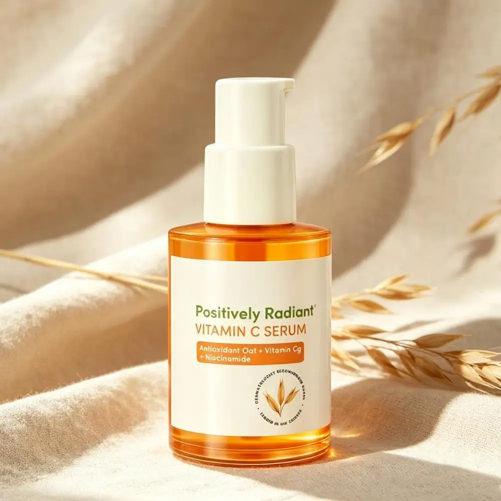 Positively Radiant Facial Vitamin C Serum Infused Oat Vitamin Cg Hydrating Brighten Dull Skin Antioxidant Nourish Face Essence