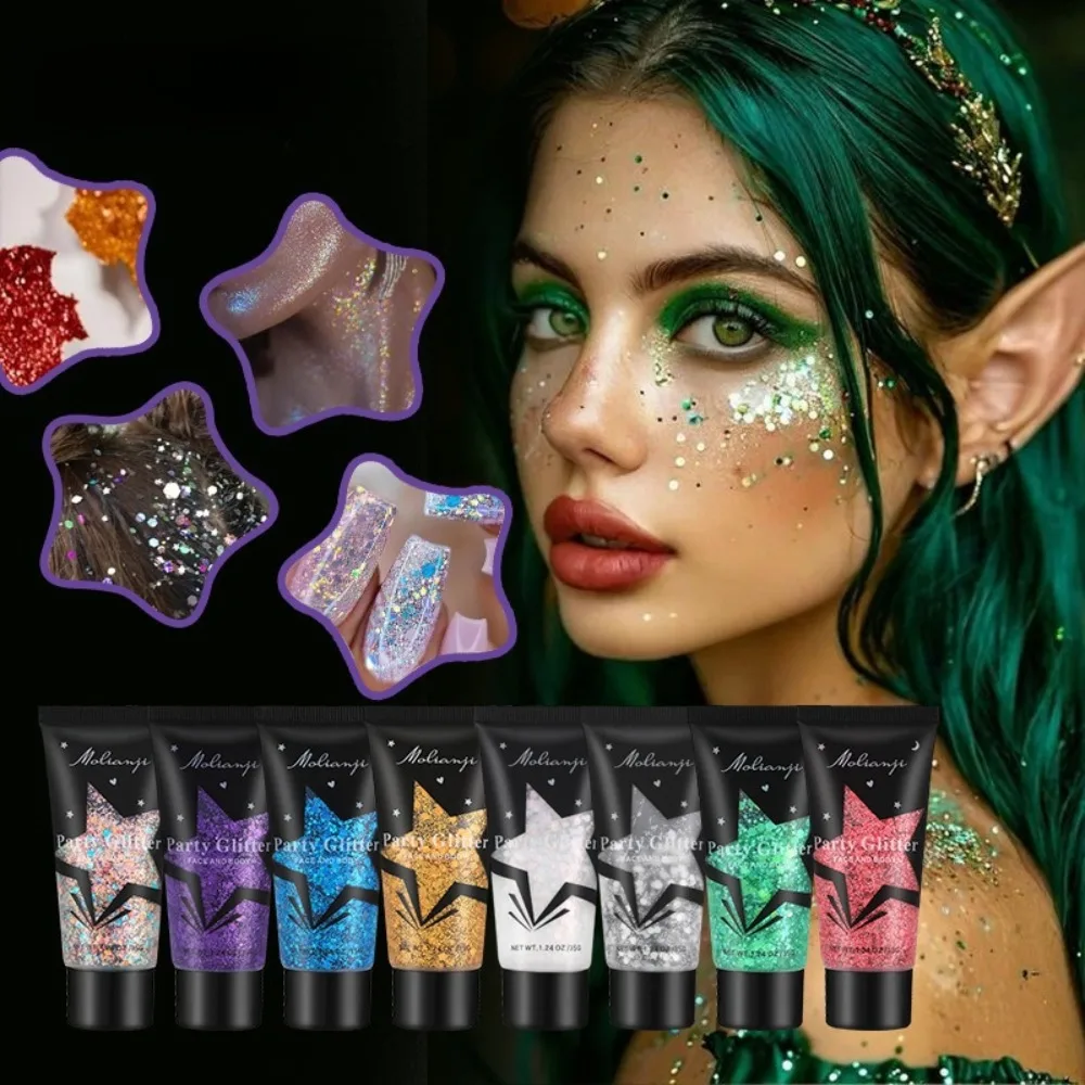 液体グリッターアイシャドウジェルクリスマスメイクカメレオンキラキラアイシャドウヘアフェイスボディネイルDIYパーティー多機能メイクアップ