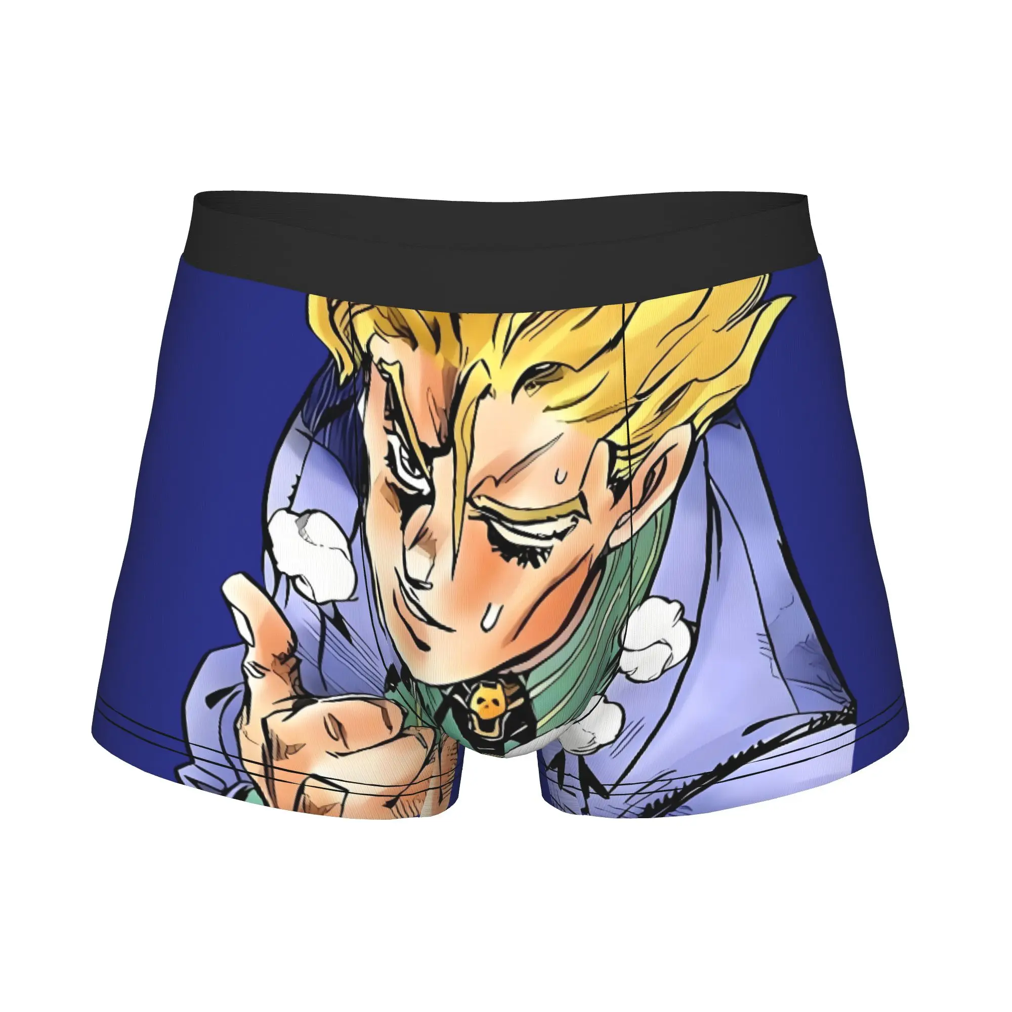 Male Cool Adventure Kira Yoshikage Underwear  Retro Manga  Boxer Briefs Breathable Shorts Panties Underpants
