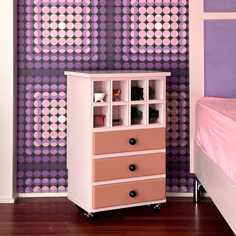 

"Rubik's Cube" So I Am Today My Multifunctional Storage Cart Bedside Sofa Side Cabinet Movable Medieval Restaurant Study