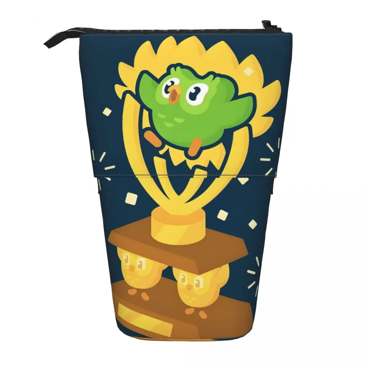 

D-Duolingos Kawaii Pencil Cases Boy Girl Large Capacity Adorable Cartton Animal Graphic Telescopic Pencil Pouch Student School