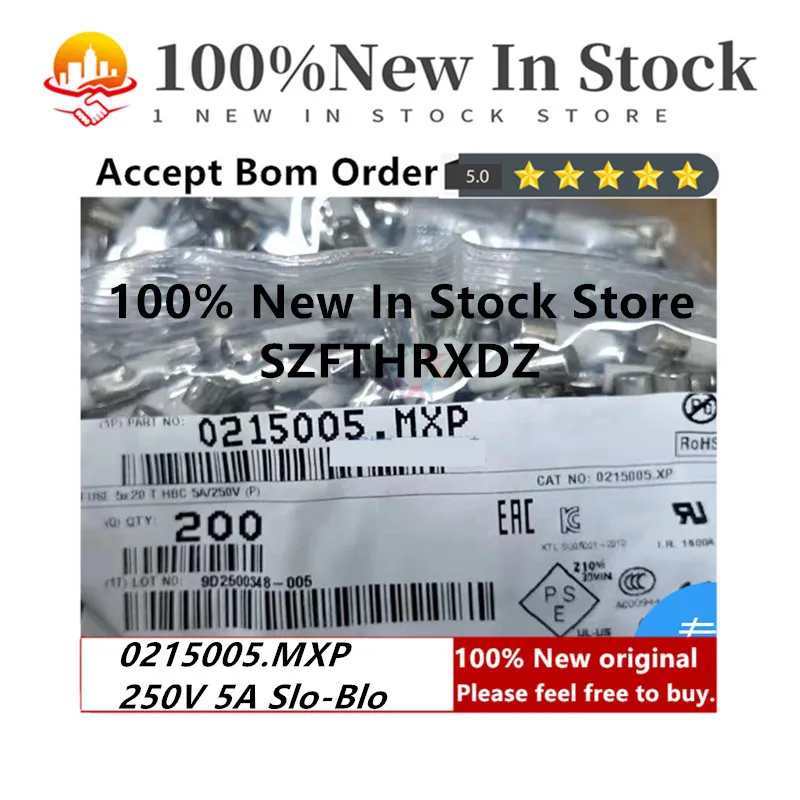 100% NEW ORIGINAL 0215001.MXP 0215002.MXP 0215004.MXP 0215005.MXP 0215008.MXP 0215010.MXP 0215012.MXP FUSE 250V 5X20MM