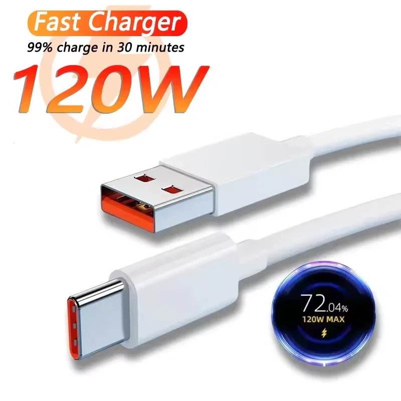 1-3Pcs 6A USB Type C Cable Fast Charging Cables For Xiaomi Mi 11 12 Redmi Note 9 10 11 POCO X5 Pro Type C Data Charging Wire