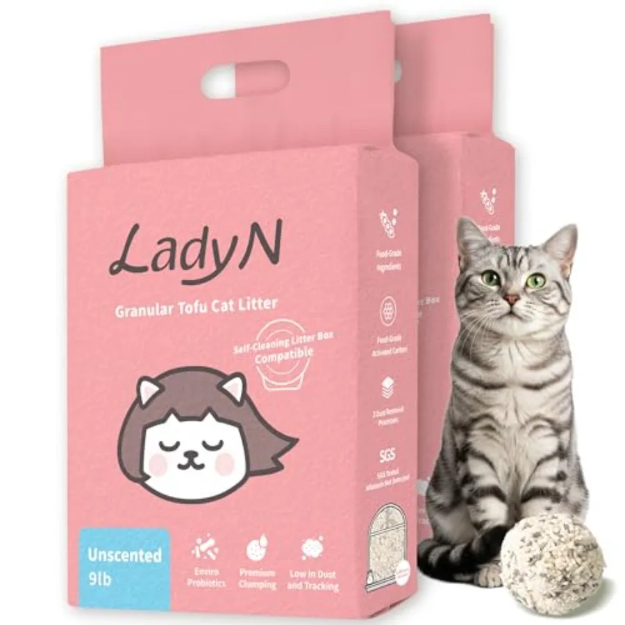 

Granular Tofu Cat Litter Mini-Pellet Compatible with Automatic Self Cleaning Cat Litter Box, Strong Clumping, Low Dust, Activat