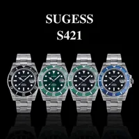 Sugess Watch of Men Diver 2130 Automatic Mechanical Wristwatch Date Sapphire Crystal Luminous Ceramic Bezel Waterproof 200M S421 photo 4