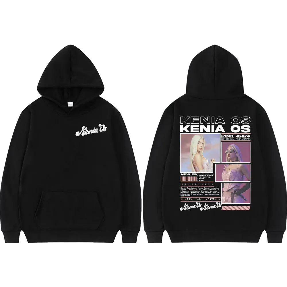 

Singer Kenia Os Pink Aura Album Merch Hoodie Men's Women's Clothing Fashion Aesthetic Pullovers High Quality Fleece Sweatshirts