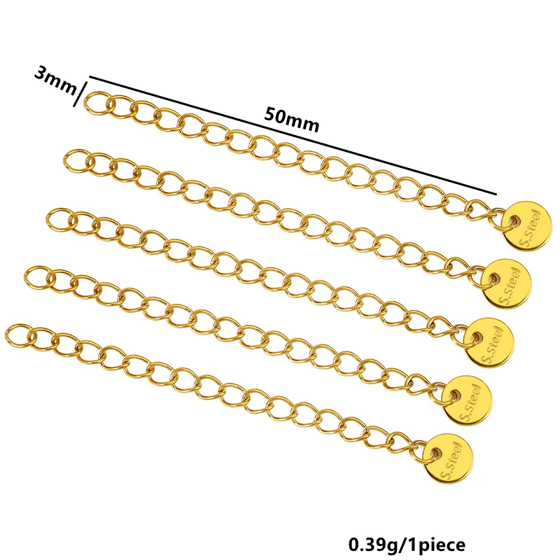 20pcs Stainless Steel Extension Chains Kit