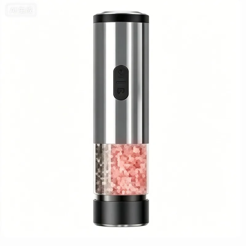 Stainless steel electric pepper grinder Y8 two-in-one double silo double grinding head salt pepper mill simultaneous grinding