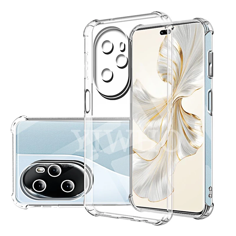 Transparent Phone Case for Honor 100 Pro 90 70 Lite 80 70 Back Cover on For Huawei 90lite Protective Camera Lens Clera Shell