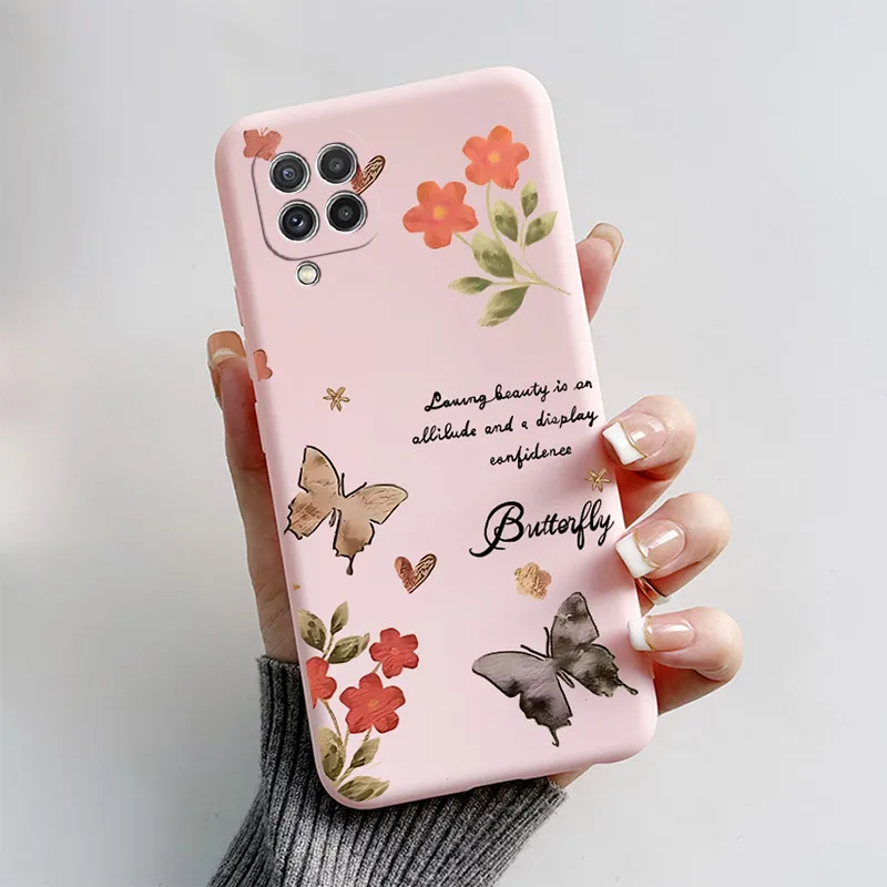 Per Samsung A22 A22S custodia Cute Cartoon Cat Fox Cover morbida in Silicone verniciato per Samsung Galaxy A22 A 22 4G 5G A 22S Fundas