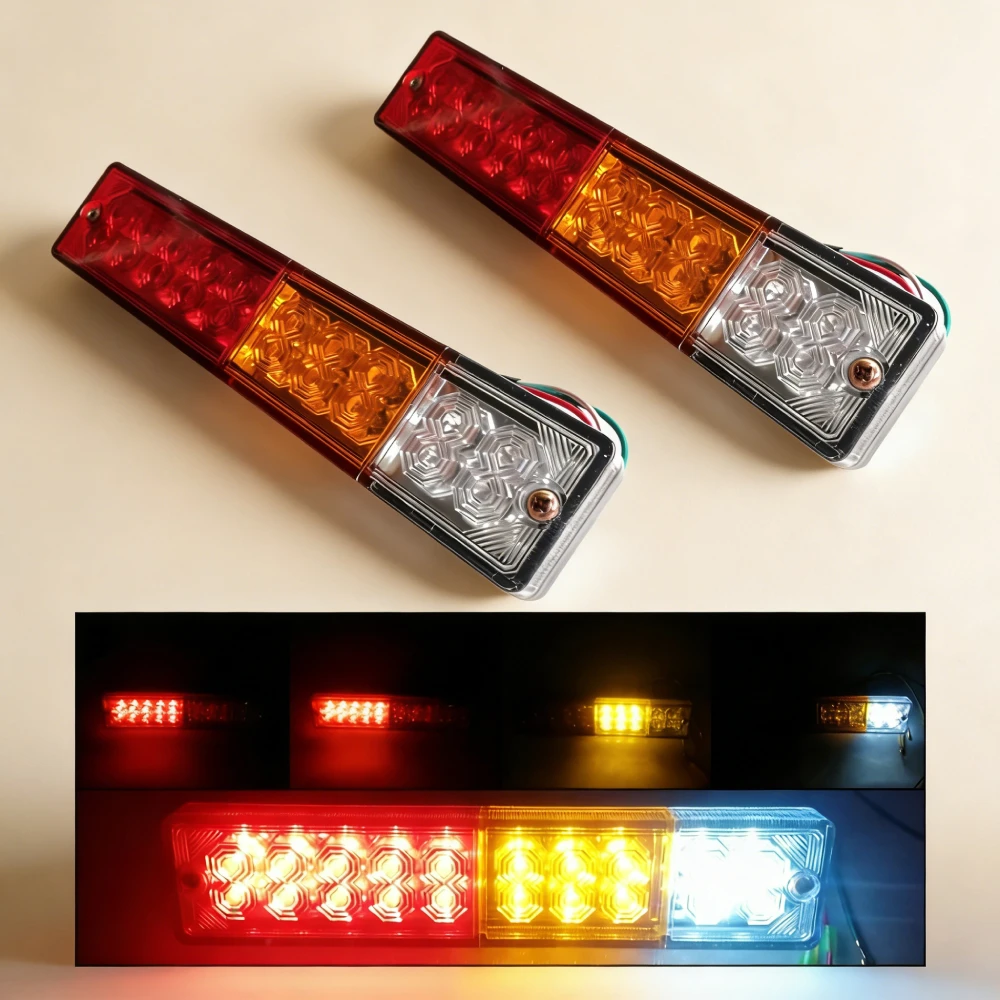 

2Pcs LED Rear Lights For Trailer 12V 24V Cargo Light Forklift Tail Light Tractor Taillight Back Headlights