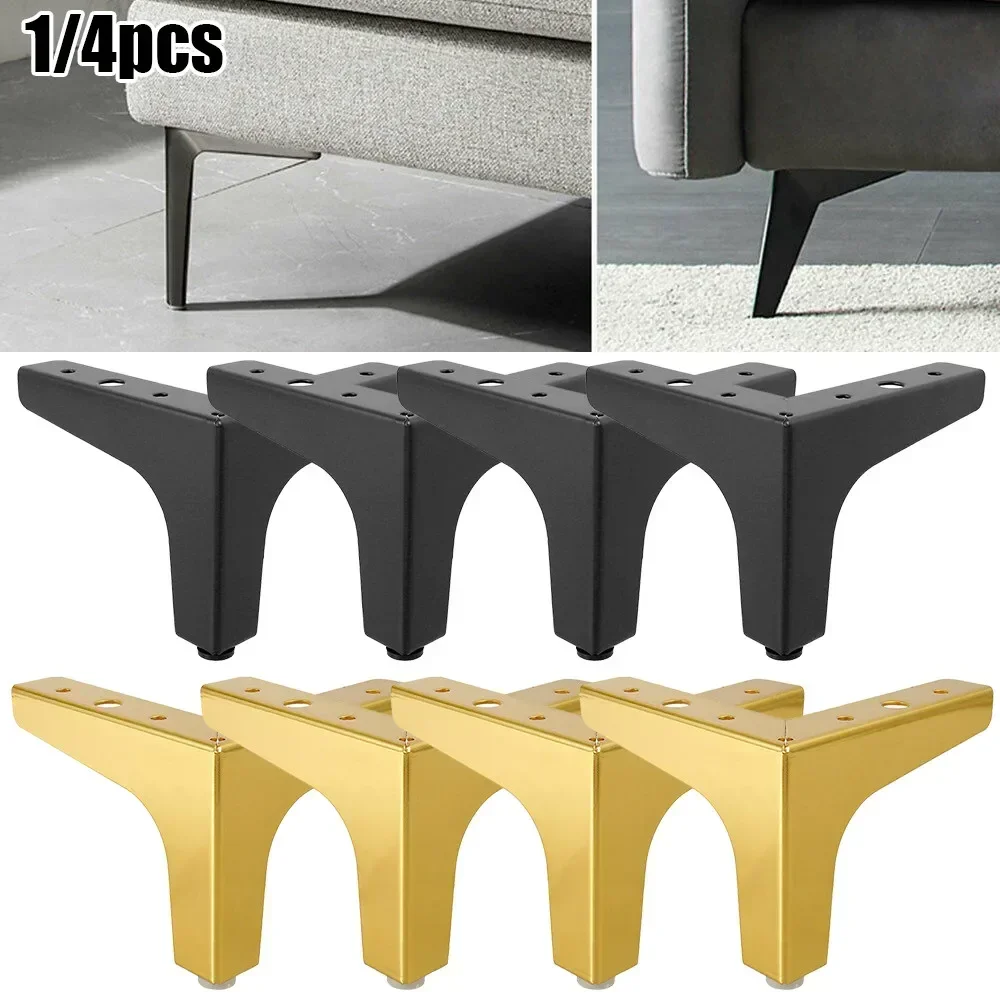 Eeatop 4Inch Height 10cm Furniture Sofa Legs Modern Metal Diamond Triangle Furniture Feet DIY Table Bed Chair Desk Cabinet Legs