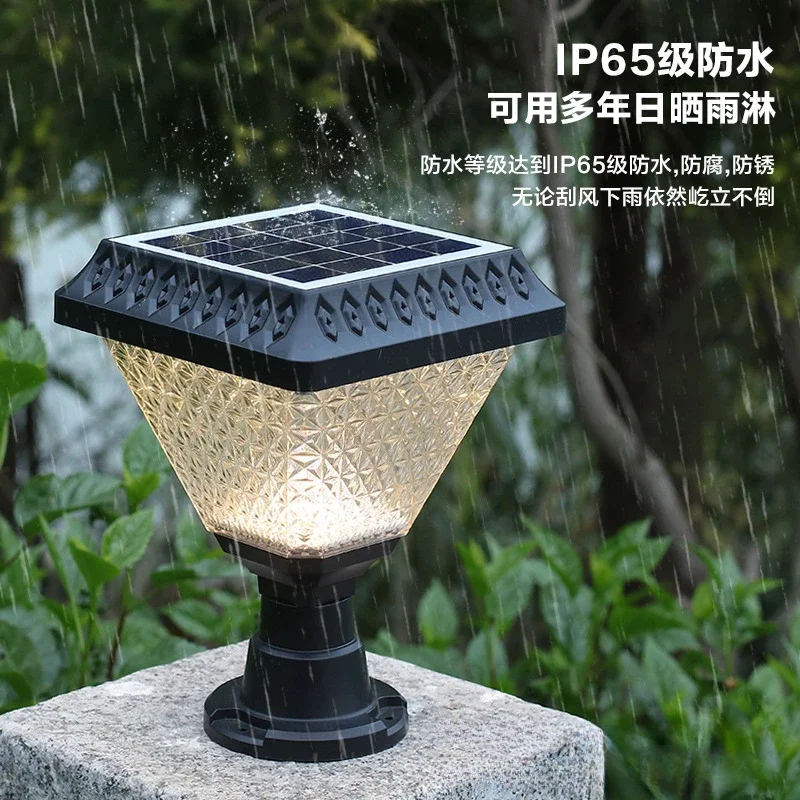 

New Wireless LED Solar Garden Courtyard Light Outdoor Waterproof Pillar Head Ground Insertion Lawn Light Street Light