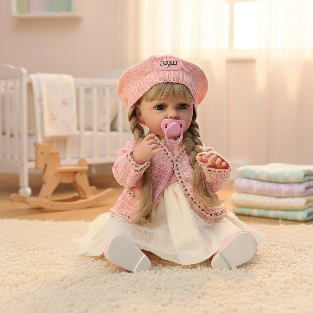 Cloveray 22 بوصة كلاسيكي كامل الجسم الفينيل واقعية تولد من جديد دمية طفل سوبر لطيف دمية من الفينيل اليدوية لعبة أصلية طفل هدية عيد الميلاد