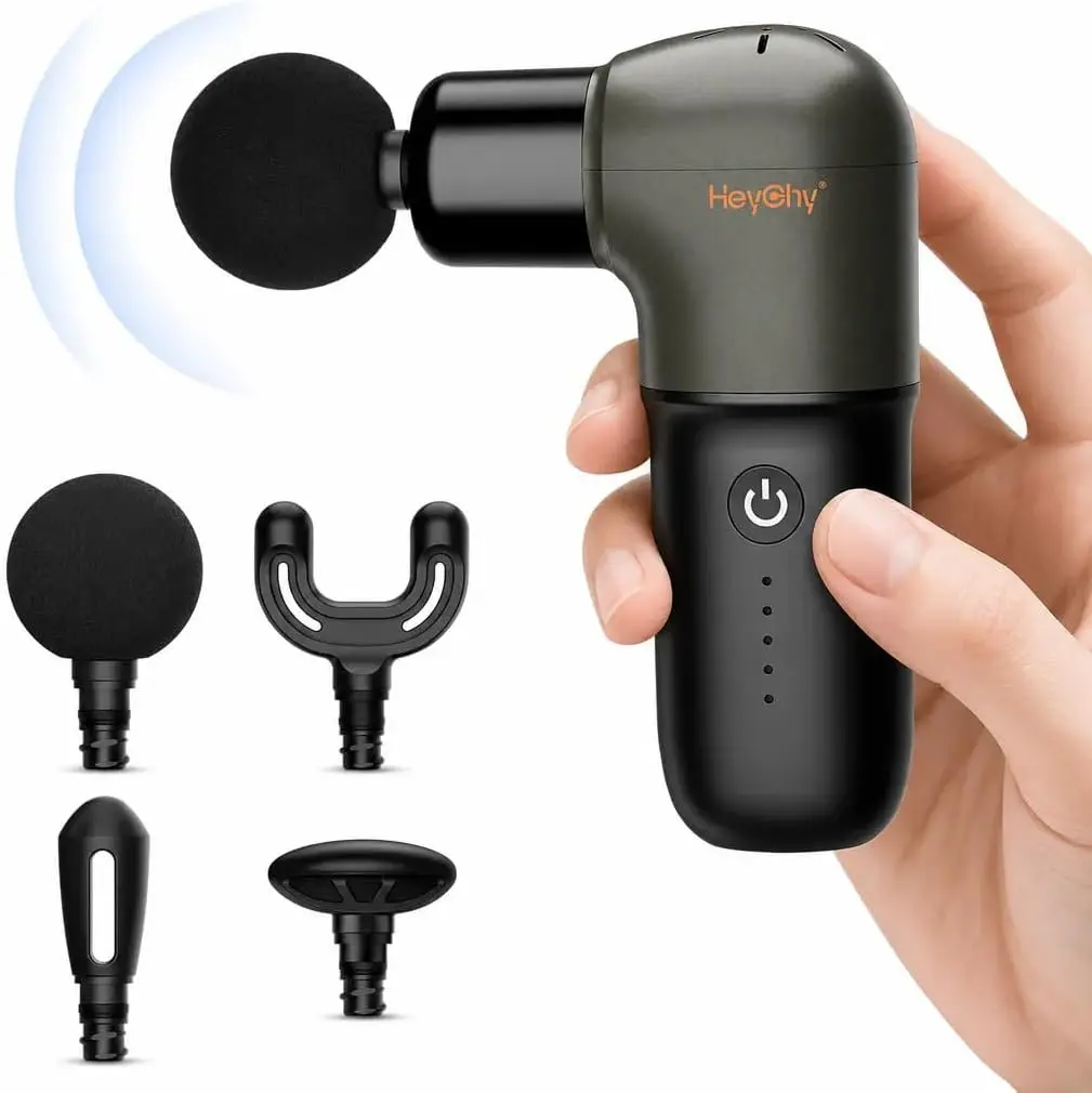 

Super Mini Massage Gun, Deep Tissue Percussion Muscle Massager, Compact Sports Travel Massager, Portable for Her Him, Black
