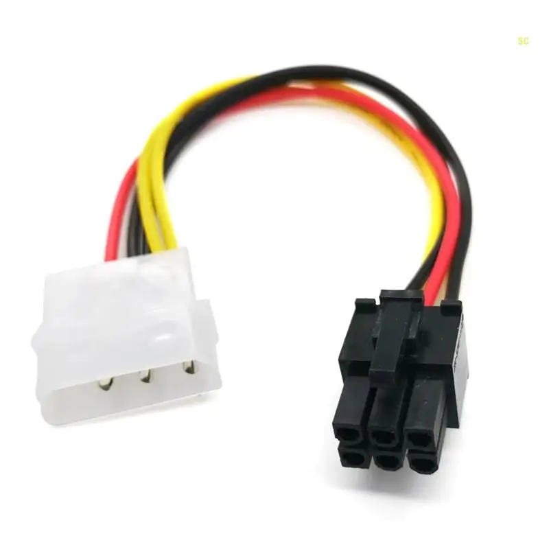 4 PIN Molex ถึง 6 PIN PCI สำหรับ Power CABLE GPU วิดีโอกราฟิกอะแดปเตอร์สายไฟ Dropshipping