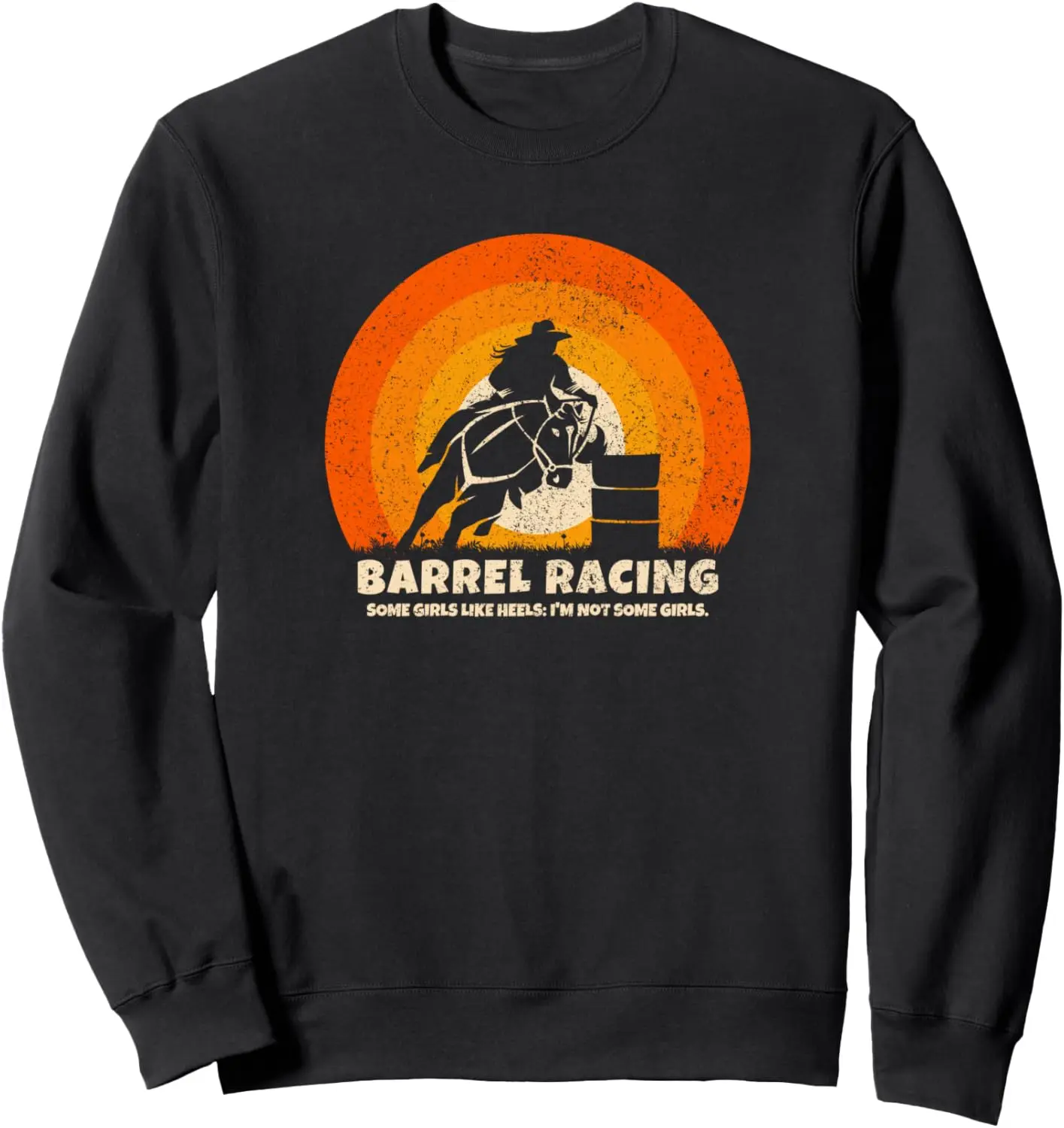 Barrel Racer Cowgirl riding Horse for Rodeo Barrel Racing Sweatshirt