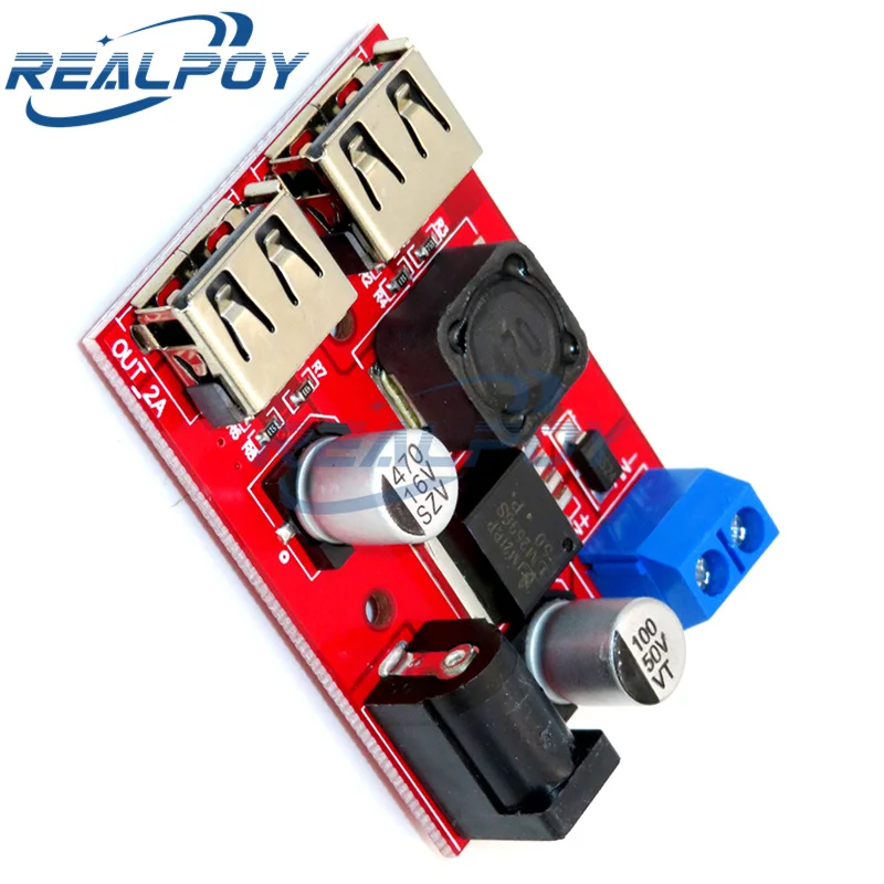 LM2596 LM2596S Dual USB DC-DC 9V 12V 24V 36V to 5V 3A Step Down Buck Converter Board Car Charger Solar Power Supply Module - view 5