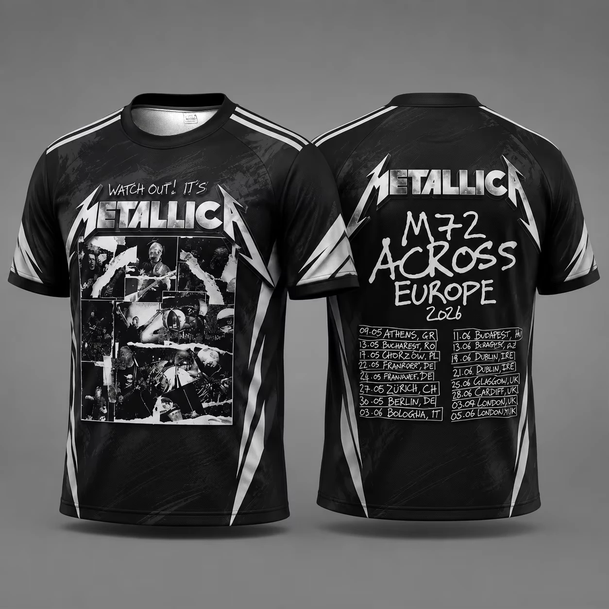 Metallica Watch Out It's Metallica M72 World Tour 2026 Merch T Shirt Quick Dry Men Women and Children Family