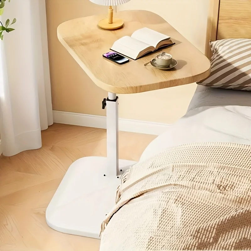 Adjustable height table - with wooden tabletop, portable sofa side table, suitable for coffee, office, and indoor/outdoor use image 6