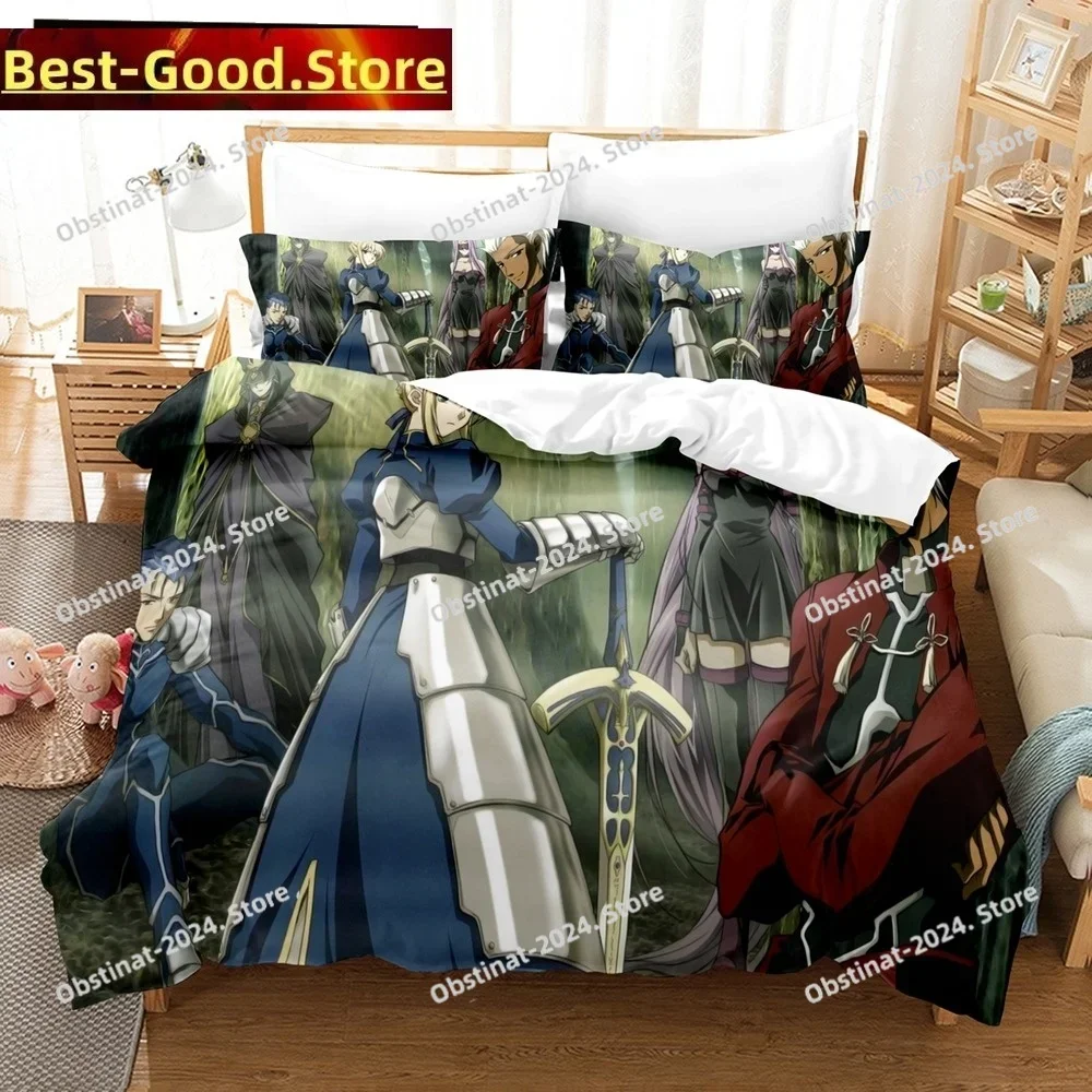 Fatestay night Unlimited Blade Works 3D Print Comforter Bedding Set,Duvet Cover Bed Set Quilt Cover Pillowcase,King Queen Size