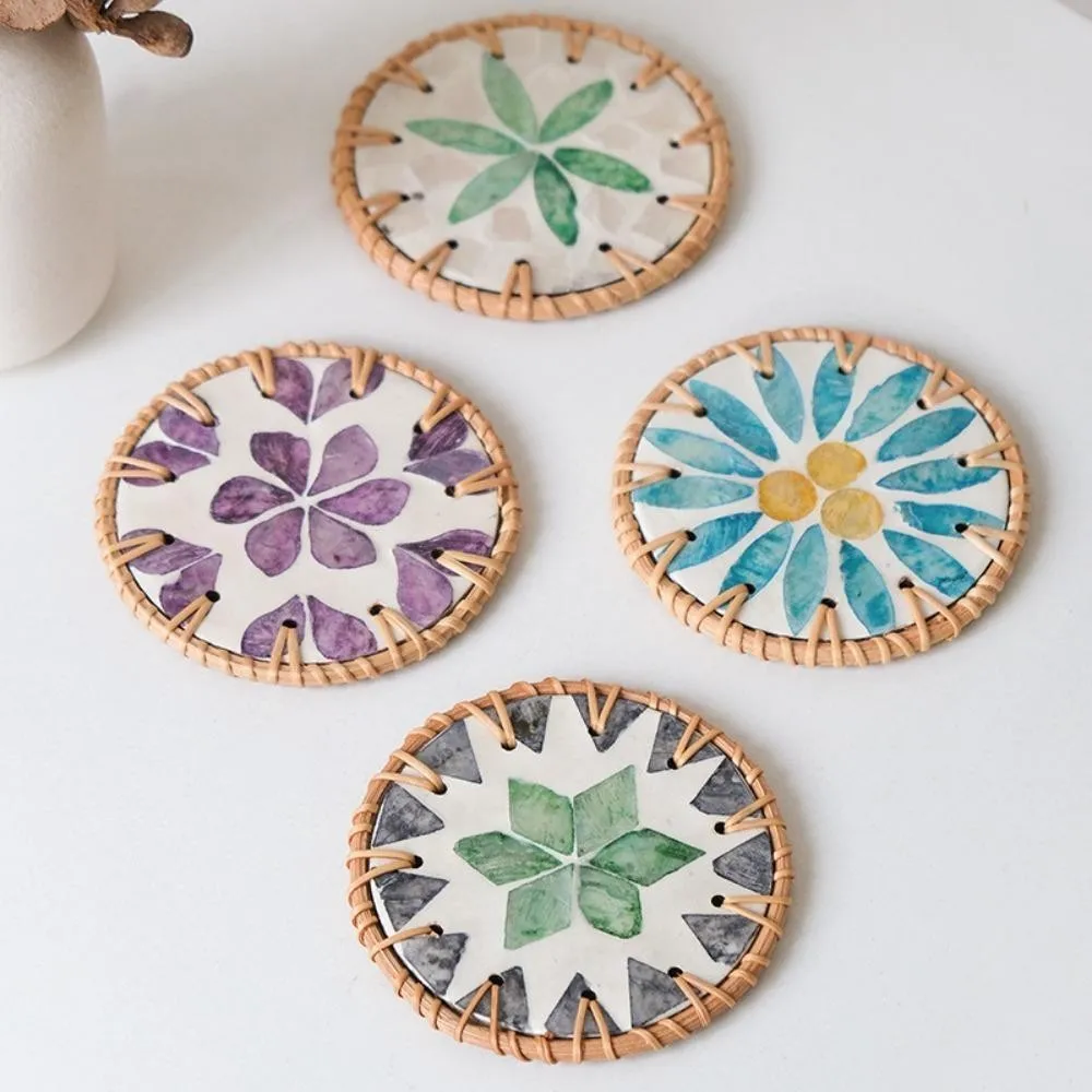 Colorful Shell Coasters Southeast Asian-Style Creative Heat Insulation Pad Household Multi-Functional Cup Pad Home Decoration