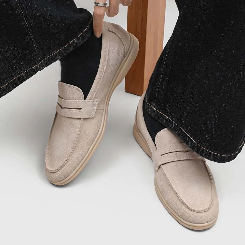 

Light Luxury Retro Men Minimalist Frosted Loafers with A High-end Feel Exquisite Anti Slip Breathable Comfortable Commuting