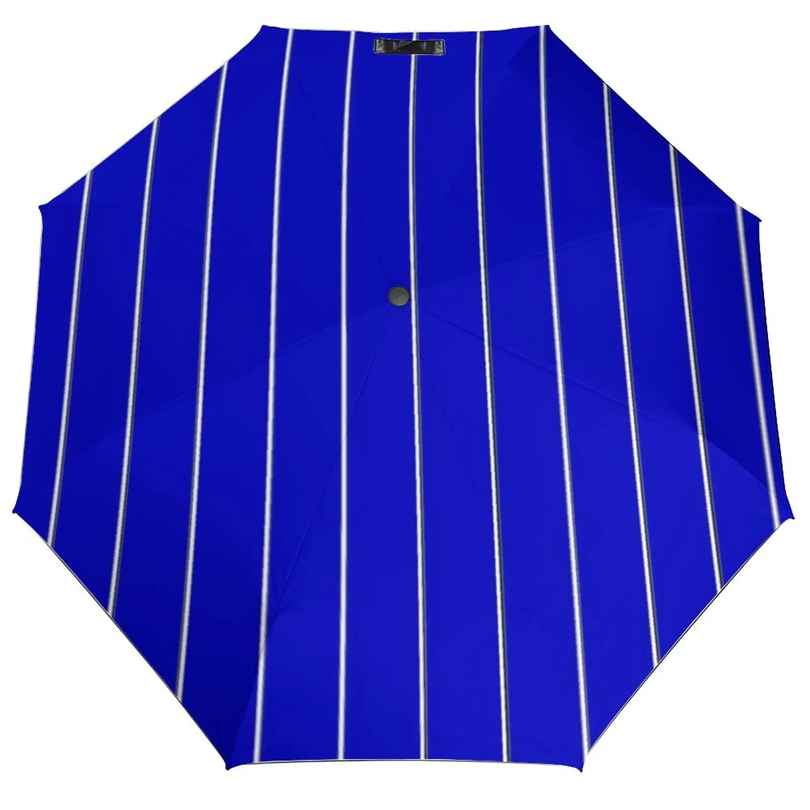 Nautical Blue Umbrella White Stripes Windshield Trekking Umbrella Mini Auto Art Reinforced Umbrella