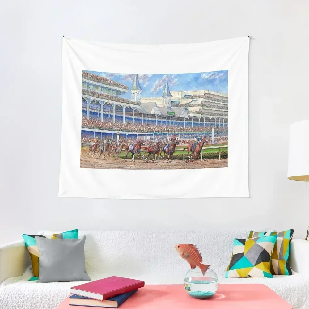 

The Kentucky Derby - Leading the Field Tapestry Outdoor Decor Home And Comfort Decor Tapestry