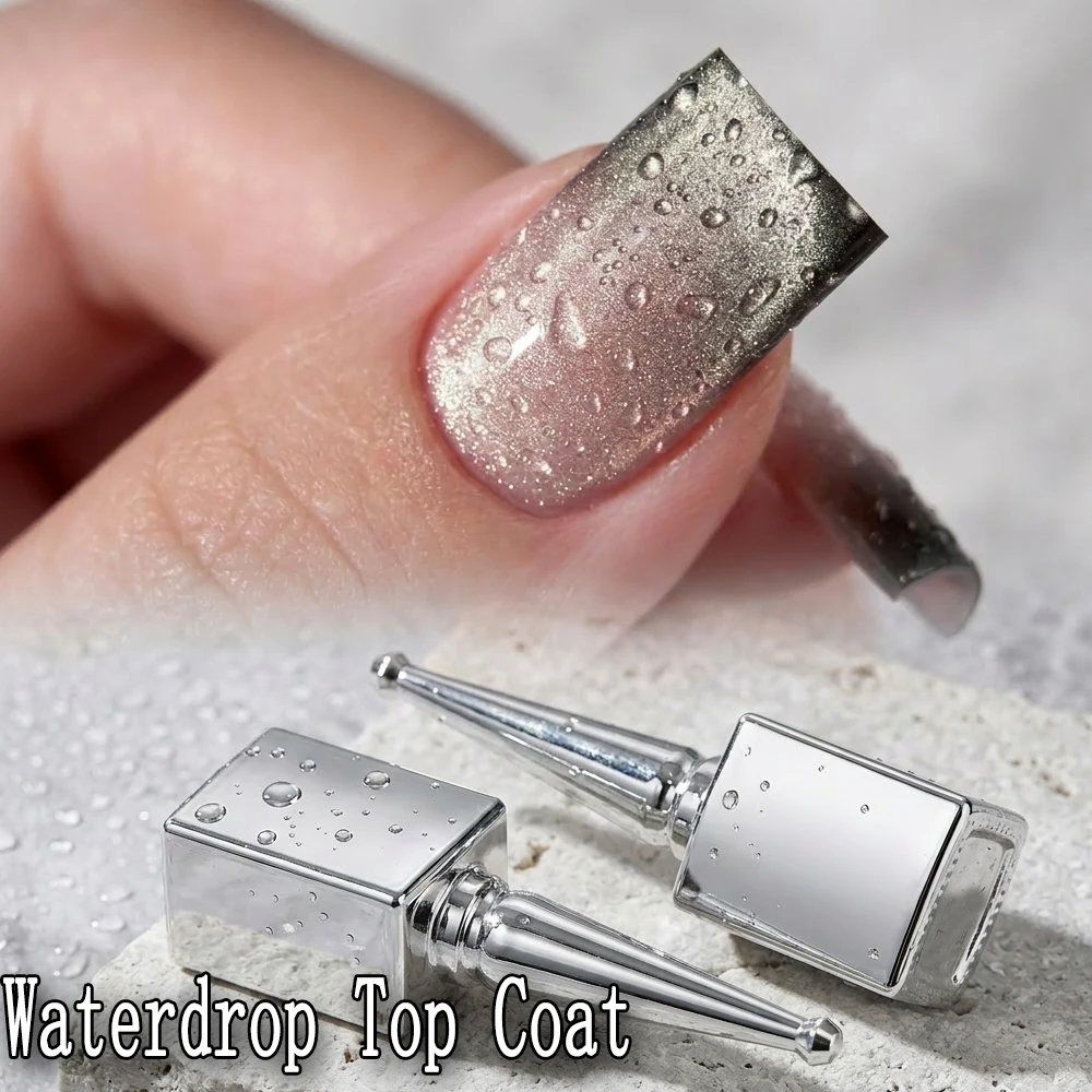 

15ml Transparent Water Drop Top Coat Nail Gel Polish Non Wipe 3D Water Bead UV Soak Off Gel Nail Varnish DIY Drop Effect Top Gel