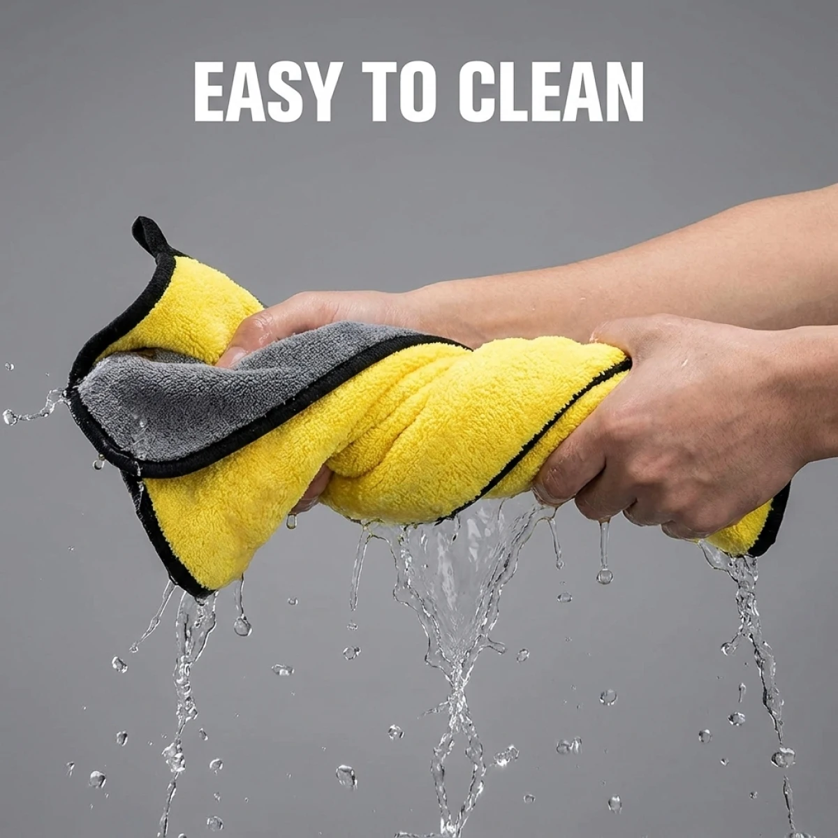 Large Microfiber Car Drying Towel, Strong Water Absorption, Non-Abrasive & Lint-Free, Multi-Size for Auto Cleaning & Home