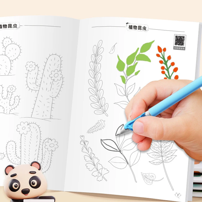 Libro da colorare per cartoni animati, disegno per bambini, graffiti per l'asilo, copia quaderno di schizzi, regalo per bambini