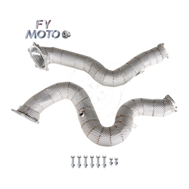 

Exhaust Downpipe For Audi S6 RS6 4G C7 RS7 3 Inch With Heat Shield