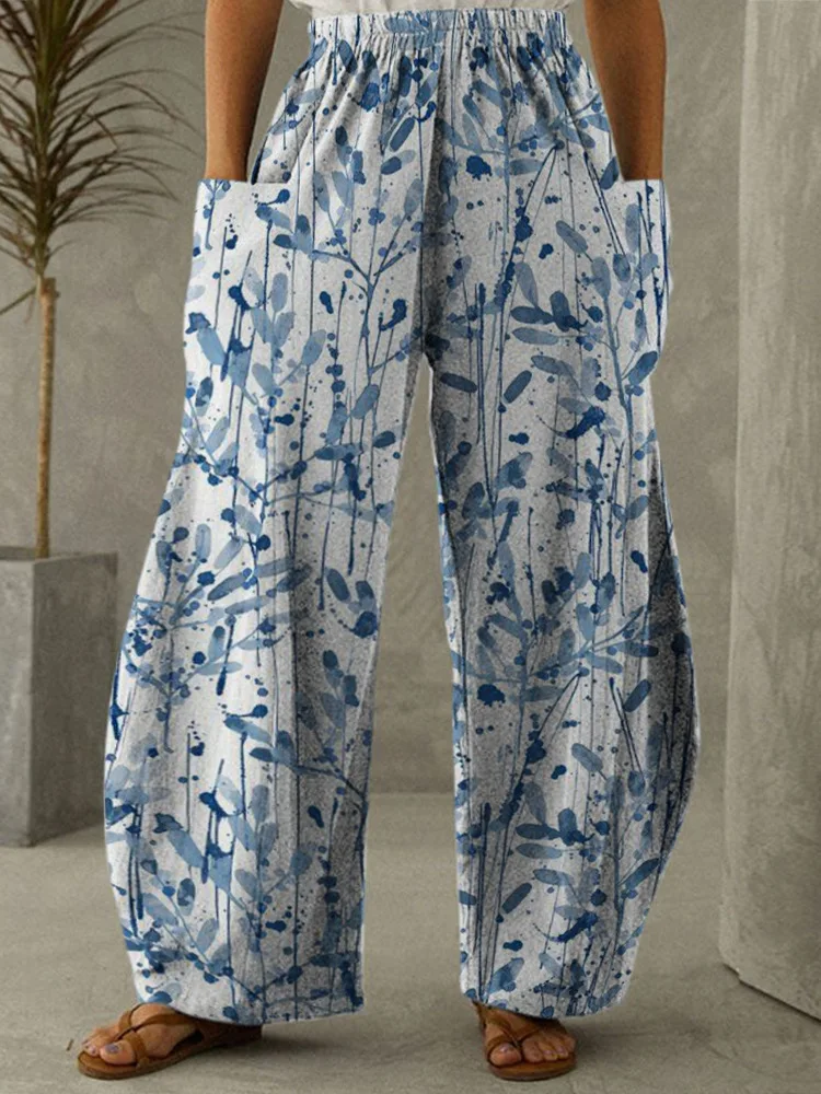 Women Wide Leg Pants Full Length Florals Graphics Printed Geometry Casual Summer Joggers Pants Streetwear Trousers Clothing