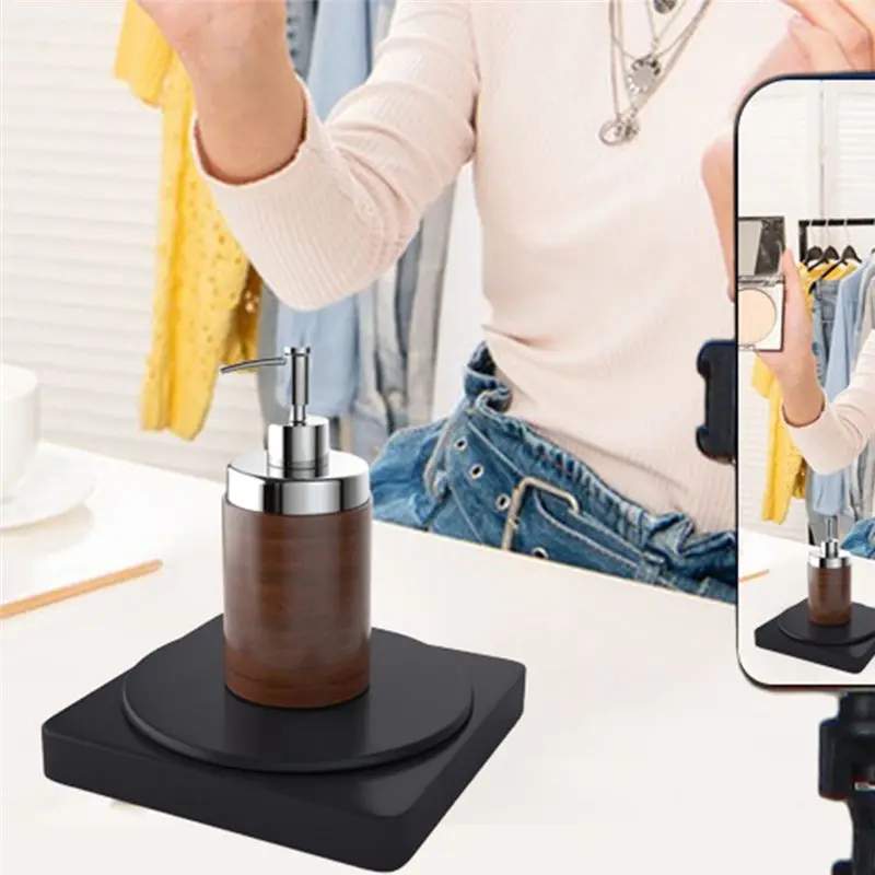 Classic-Turntable Display Stand 360 Square Degree Motorized Rotating With USB Power Cable For Photography Products And Shows Whi